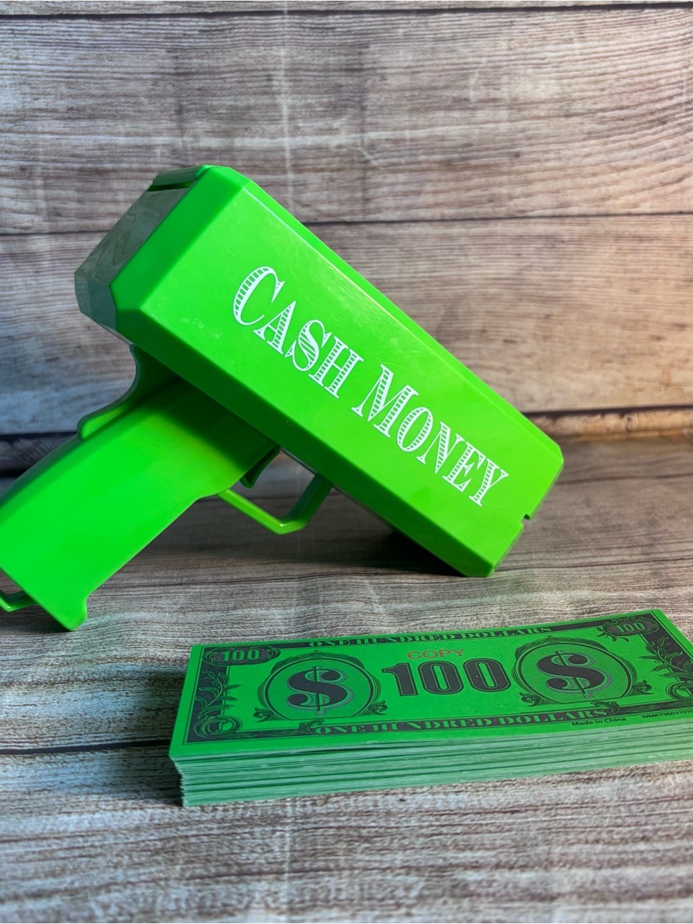 Cash Money Toy Money Gun - Bright Green
